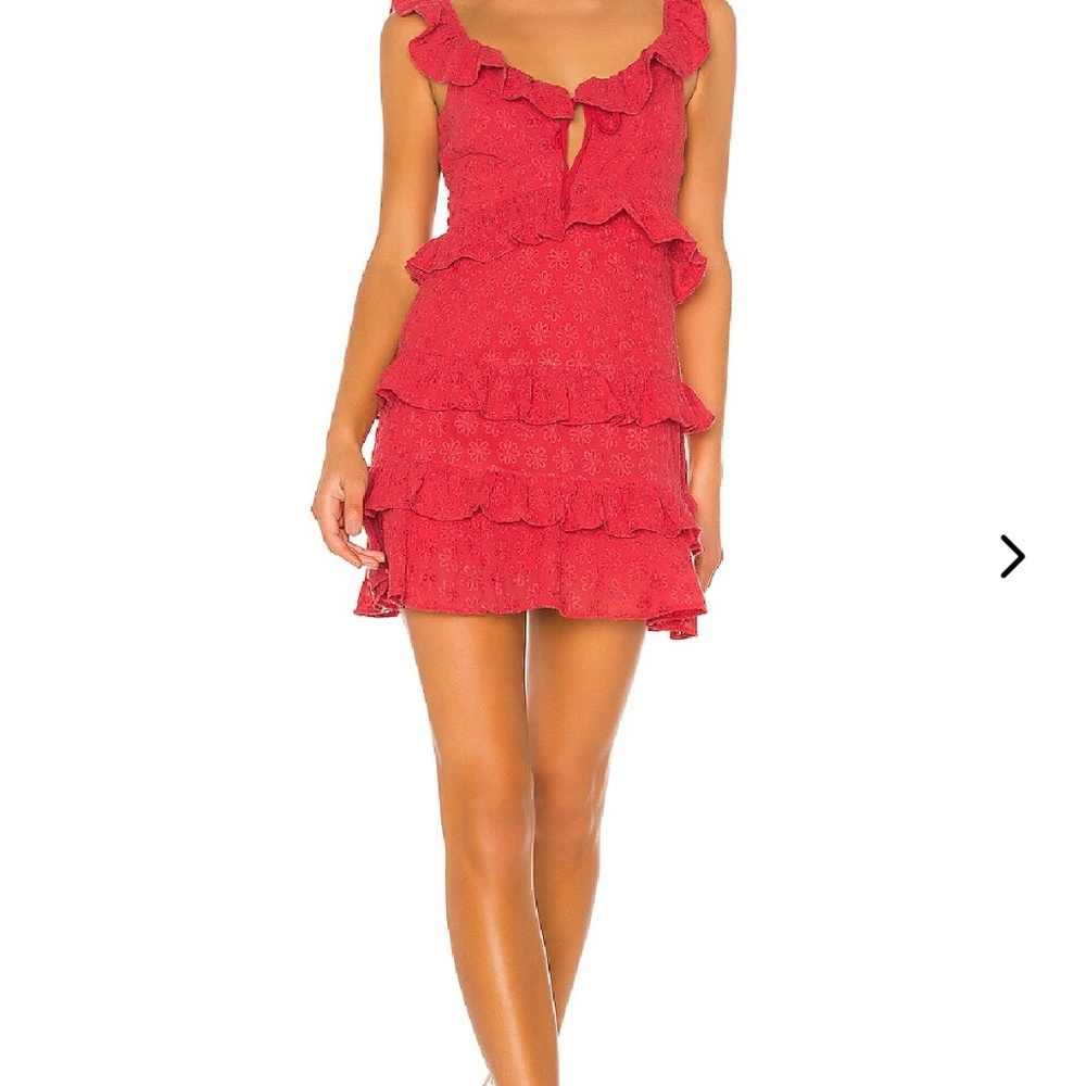Lovers + Friends Dean Mini Dress In Tomato Red Size S